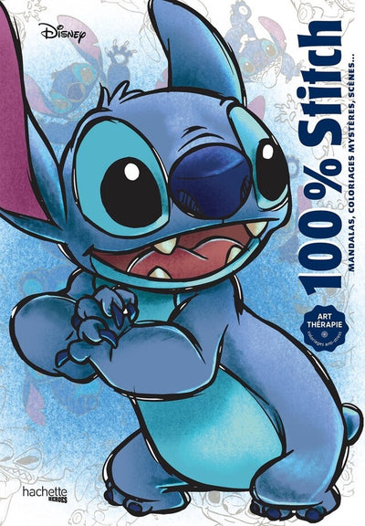 Hachette héros disney livre de coloriage 100% stitch - hachette - livre de coloriage pour adultes