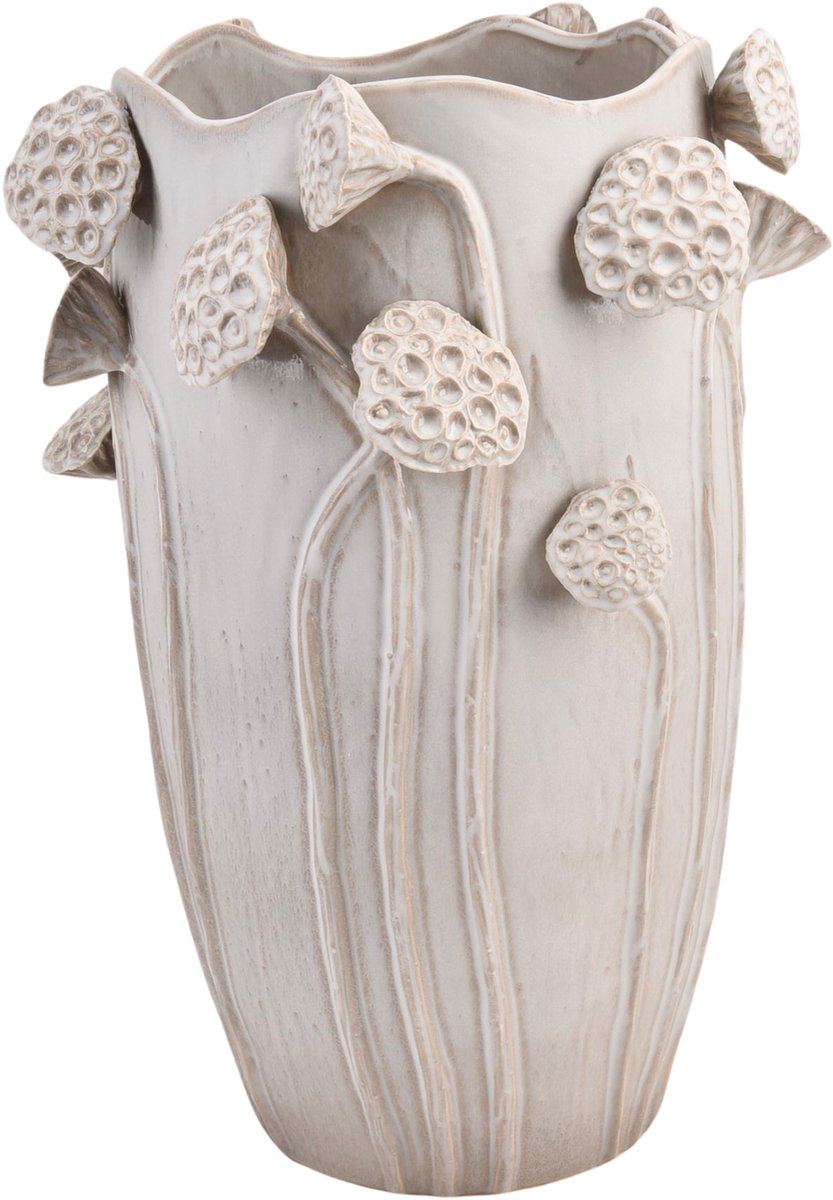Vase collection Hd lotus faïence 27,5x25,5x35cm