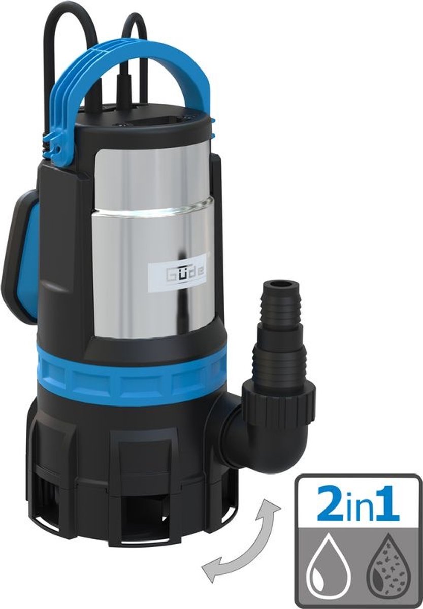 Pompe submersible multifonctionnelle Güde gs750.1 pour eaux usées claires - 750w - 16 500 l h
