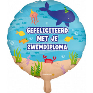 Ballon de feuille de diplôme de natation