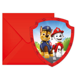 Invitations Paw Patrol 6 pièces | 2 pièces