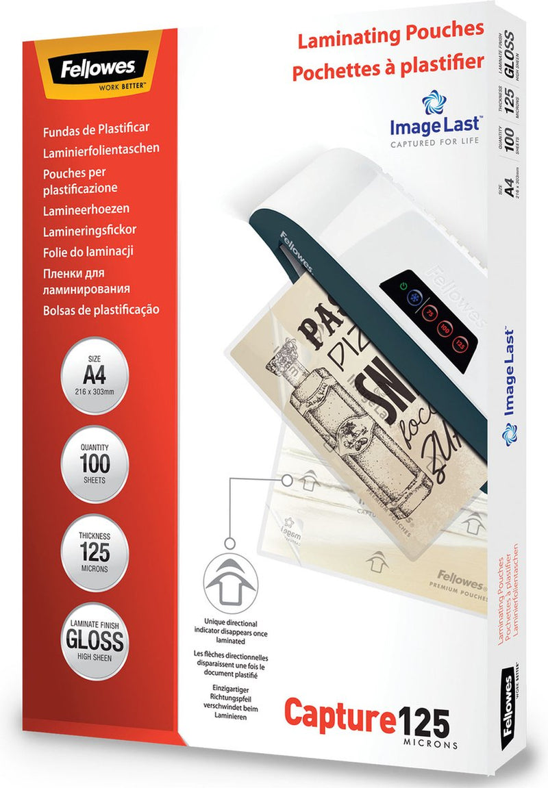 Pochettes de plastification Fellowes imagelast a4 transparentes