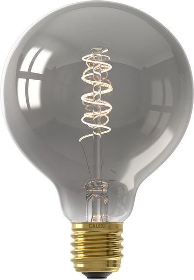Lampe LED à filament Calex - e27 - source de lumière vintage - 9,5 cm - titane - 4w - dimmable