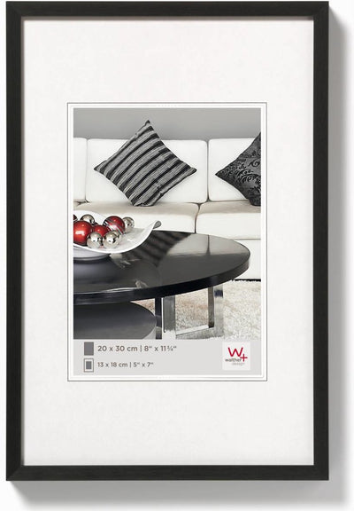 Chaise Walther - cadre photo en aluminium - format photo 21x29,7 cm (a4) - noir