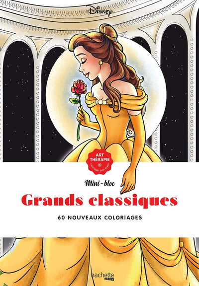 Hachette héros mini bloc disney grands classiques - - livre de coloriage pour adultes