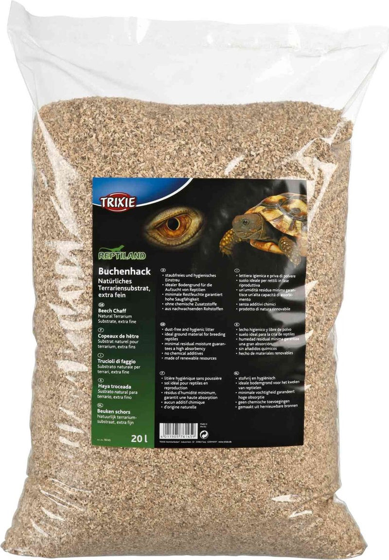 Copeaux de hêtre Trixie 20l - substrat pour reptiles sans poussière - hygiénique et hautement absorbant
