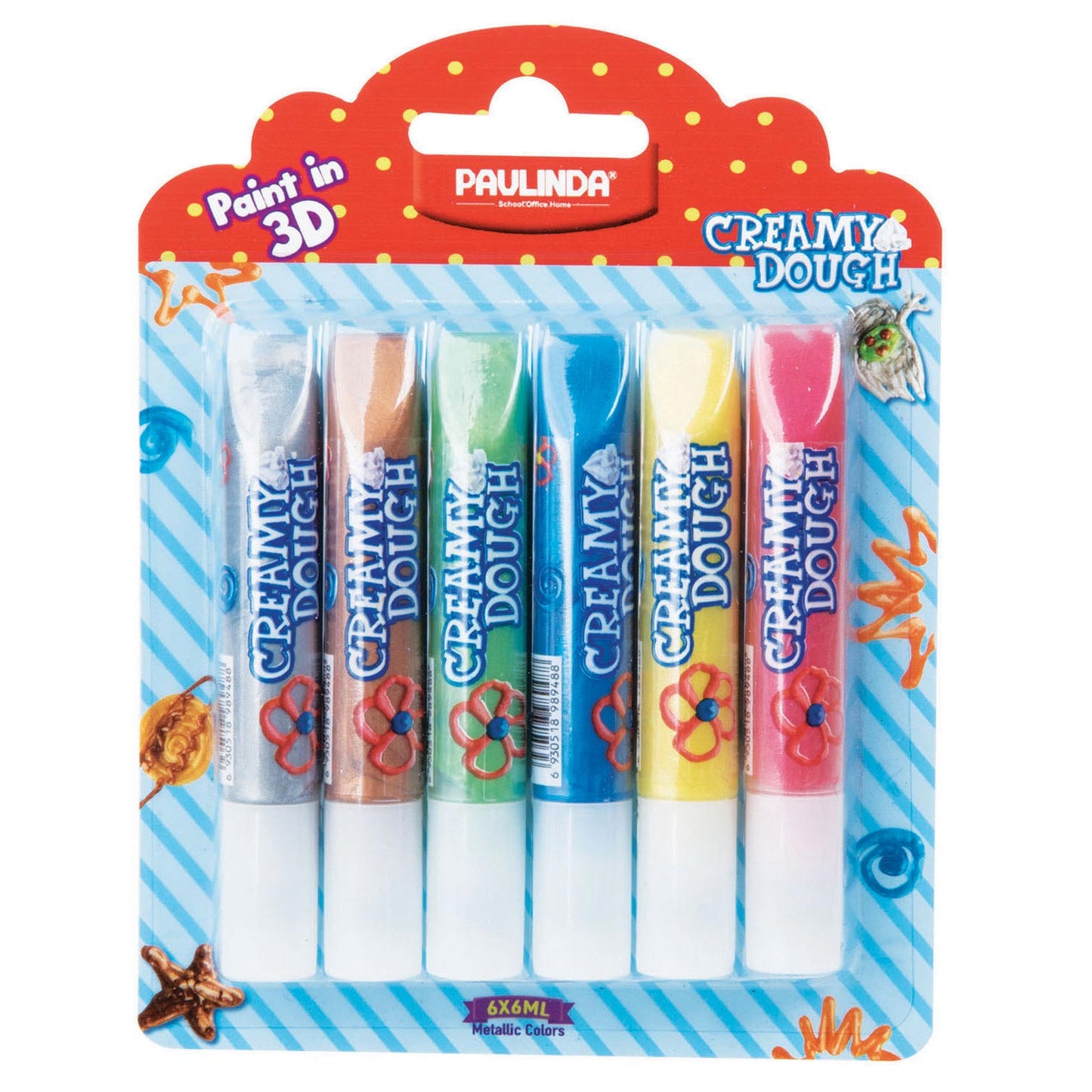 Paulinda Creamy Perk Metallic, 6x6ml
