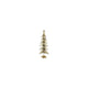 Champ de campagne champ de campagne sapin de Noël balas métal doré 28x16x80cm