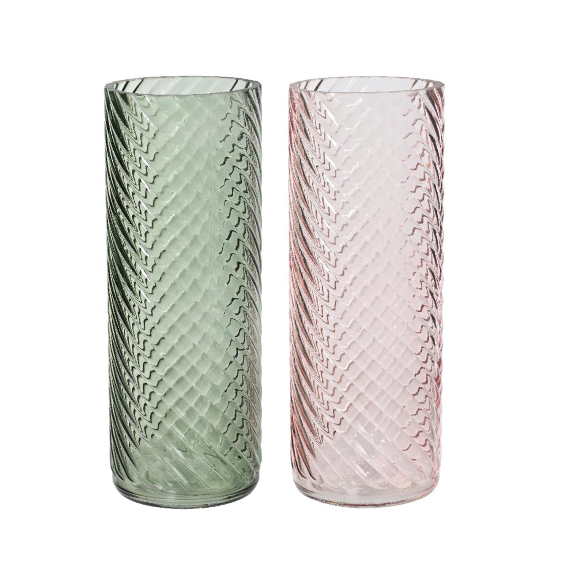 Vase Decoris en verre avec relief h26,5cm