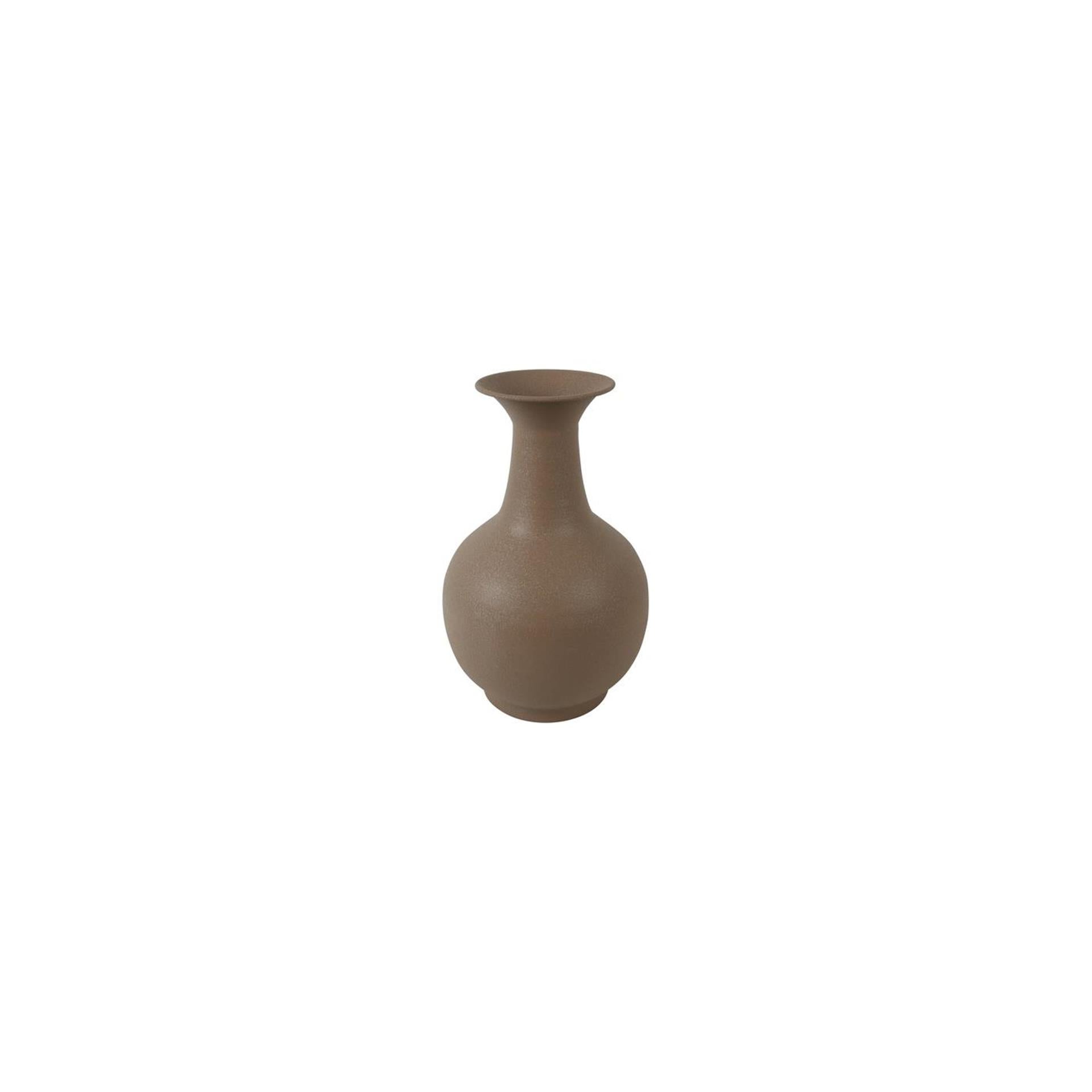 Country field country field vase col faris marron métal ø24,5x38cm