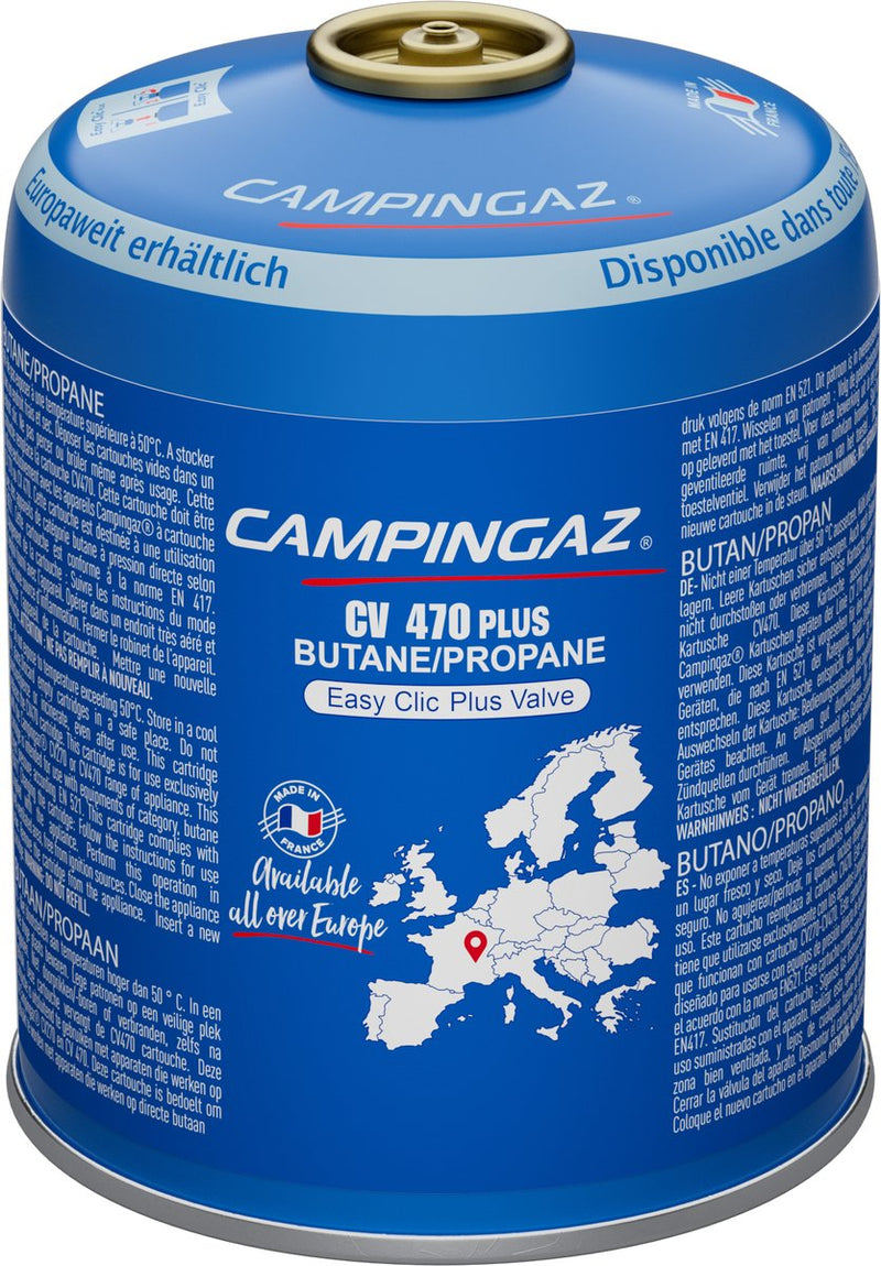 Cartouche Campingaz cv470 plus - 1 pièce - système clic - 450 g isobutane propane - gaz