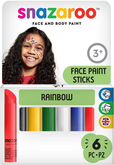 Bâtons de peinture pour le visage Snazaroo arc-en-ciel