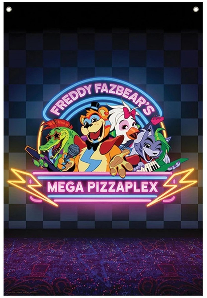 Fanattik cinq nuits à freddy's wall bannière-mega pizzaplex (divers) nouveau