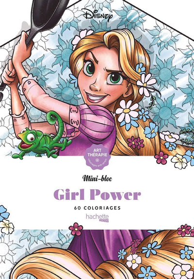 Hachette disney girl power mini bloc - livre de coloriage - livre de coloriage pour adultes