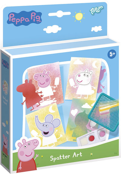 Totum peppa pig 4 carte de luxe créant un ensemble d'artisanat de jouets créatifs splash art incl. autocollants - jouets junior crafting