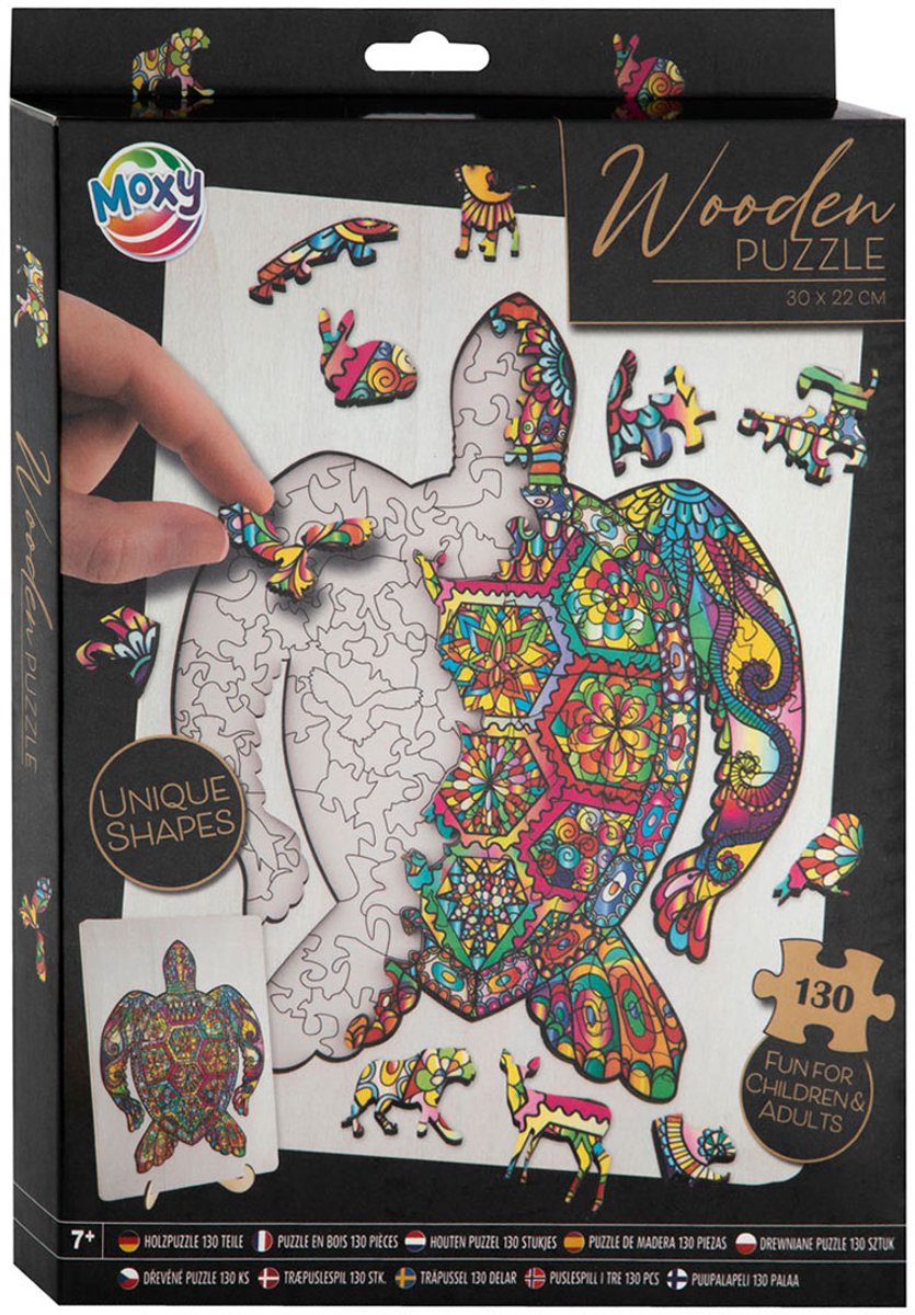 Creative Craft Group Wooden Jigsaw Puzzle Turtle, 130st.