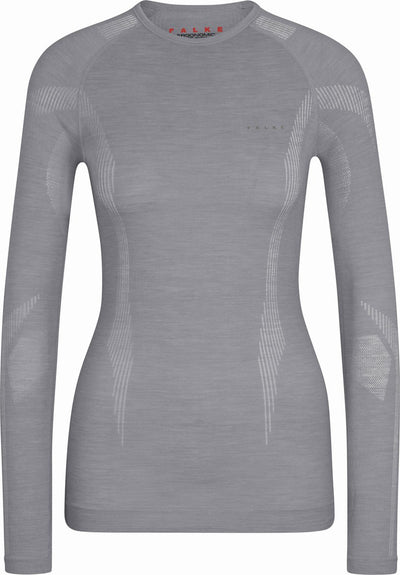 Falke Wool-Tech Chemise à manches longues fonctionnelle en laine à séchage rapide pour femme gris - taille XL
