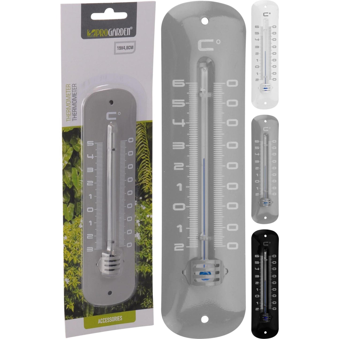 Thermomètre de jardin Pro métal 19cm