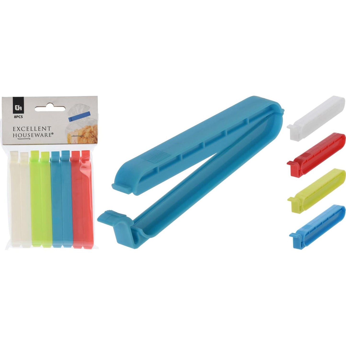 Excellentes pinces à sacs pour articles ménagers, 8 pièces, 10cm