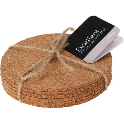 Round Cork Coaster, 6e.