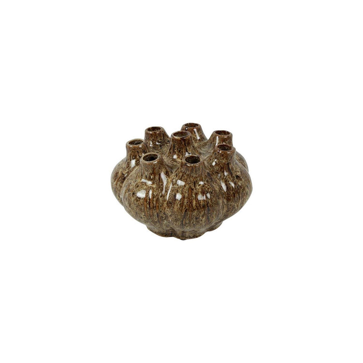 Country Field Country Field Vase Lorena Marron Crème Faïence ø25x17cm