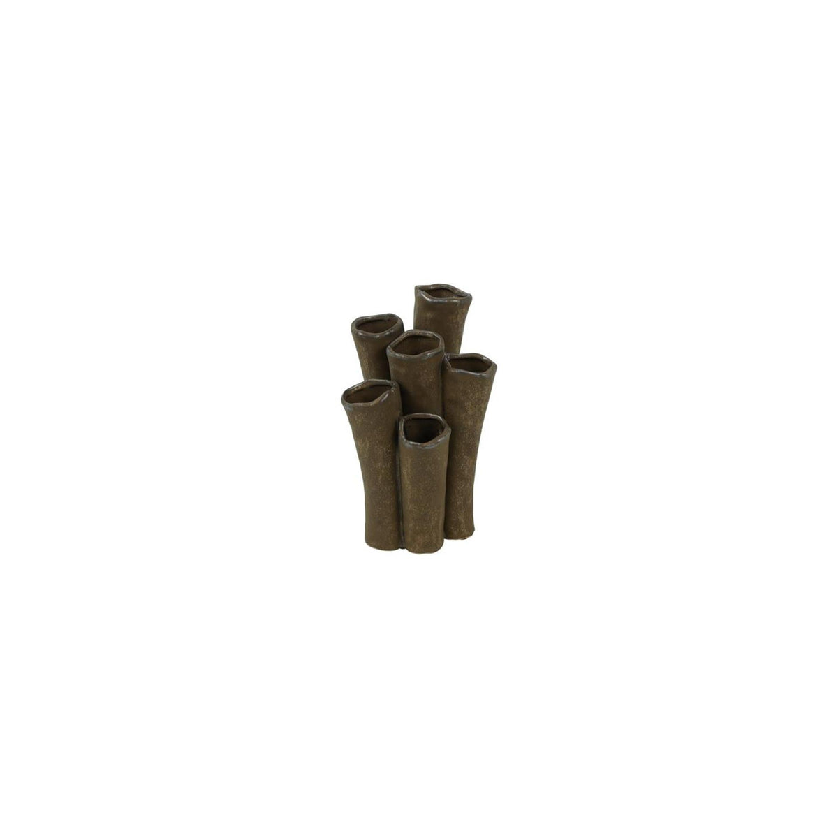 Country field vase country field enix faïence marron 12,5x9,5x20,5cm