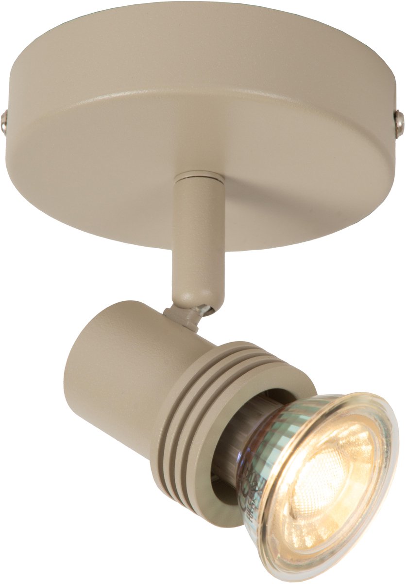 Lucide kianti - spot de plafond (plafonnier) - ø 10 cm - 1xgu10 - taupe