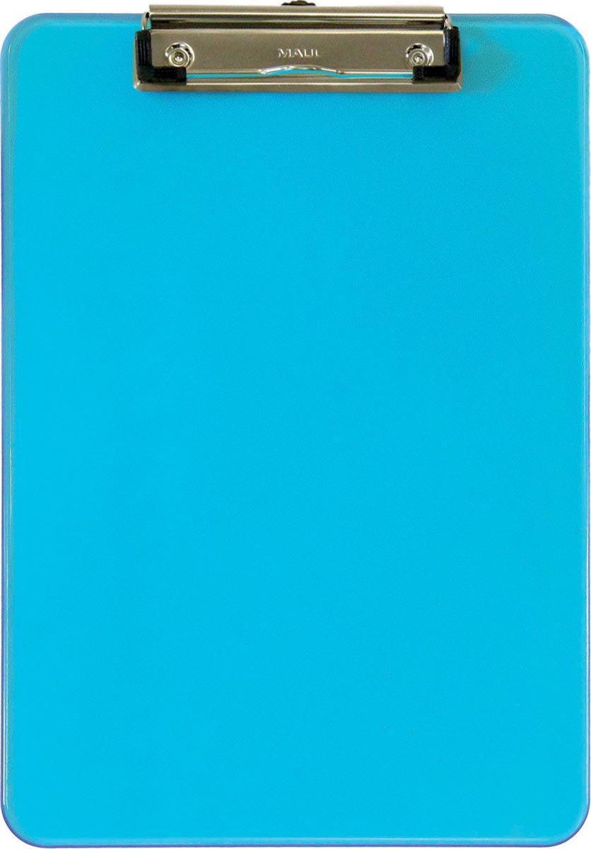 Porte-bloc sans marque sans marque maul a4 portrait transparent bleu fluo - 1 pièce
