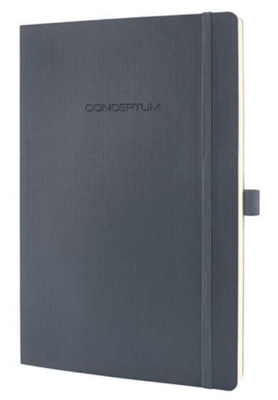 Carnet Sigel - conceptum pure - a4 - couverture souple - gris foncé - 194 pages - 80 grammes - ligné - si-co319