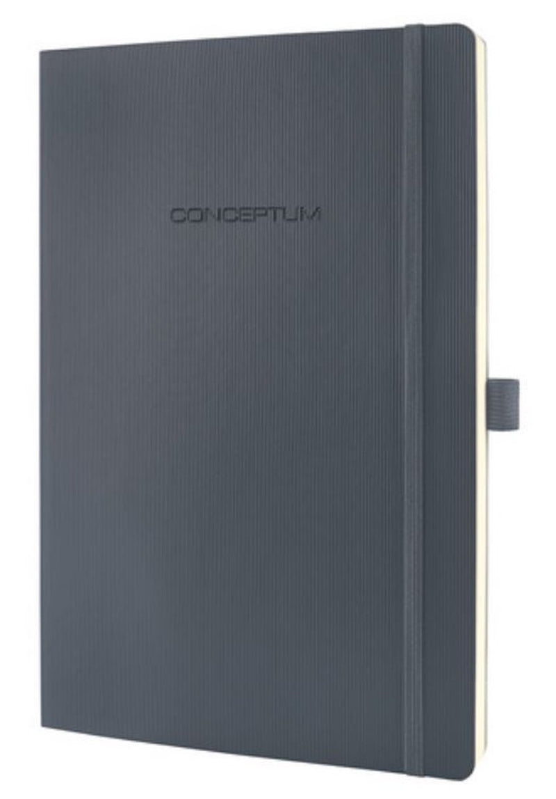 Carnet Sigel - conceptum pure - a4 - couverture souple - gris foncé - 194 pages - 80 grammes - ligné - si-co319
