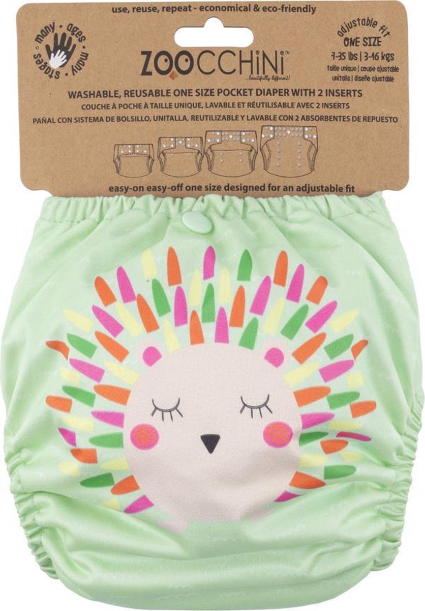 Couche réutilisable Zoocchini - Harriet le hérisson