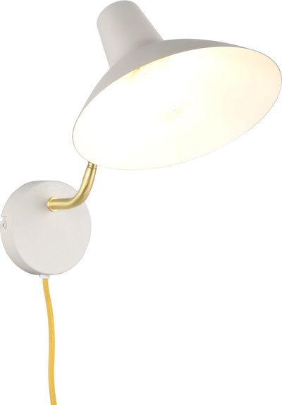 Trio traveller - applique - gris chaud - excl. 1x e27 4 w - interrupteur à cordon - flexible - montage mural - flex - connecter