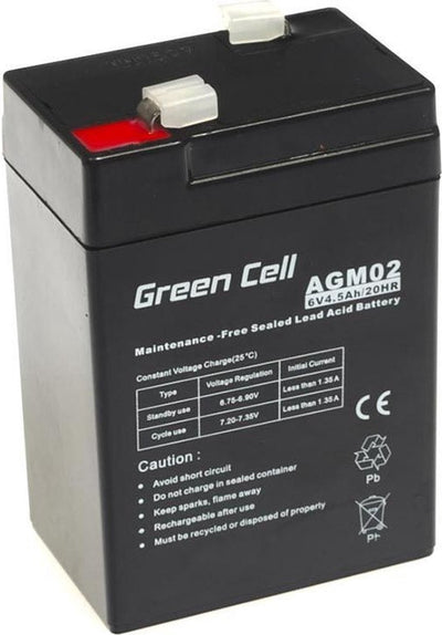 Batterie verte 6v 4,5ah (4,6 mm) 4500 mah vrla agm