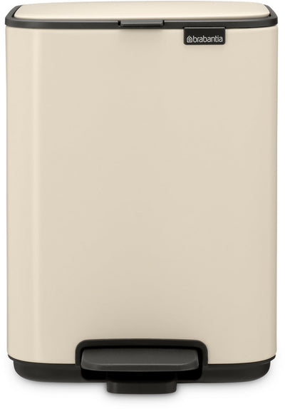Brabantia bo poubelle à pédale - 4 litres - salle de bain - beige doux