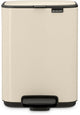 Brabantia bo poubelle à pédale - 4 litres - salle de bain - beige doux