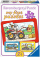 Ravensburger - Tracteur d'excavatrice et voiture de basculement 3x6 pièces