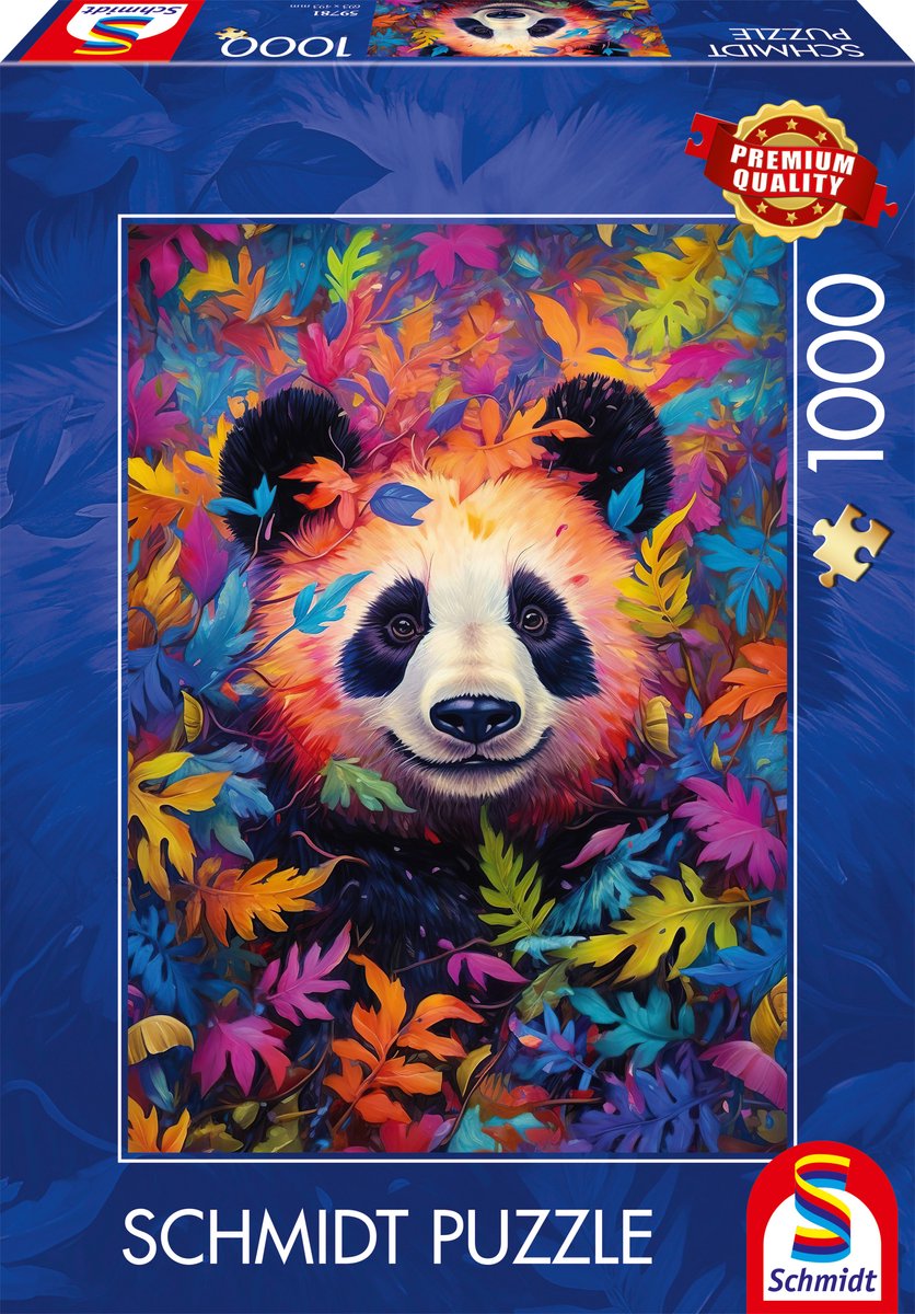 Schmidt - puzzle - panda dans la forêt arc-en-ciel - 1000 pièces - adultes - à partir de 12 ans