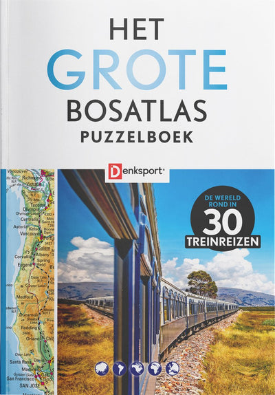 Mind sport - le grand livre de puzzles de l'atlas forestier - voyage en train