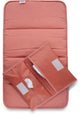 Kipkep set à langer - sienne - matelas à langer et pochette à couches - imperméable - lavable - enduit - rose rouge
