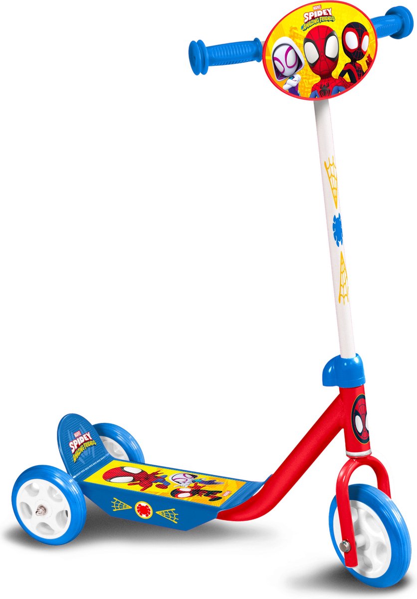 Trottinette enfant 3 roues Spidey junior rouge bleu