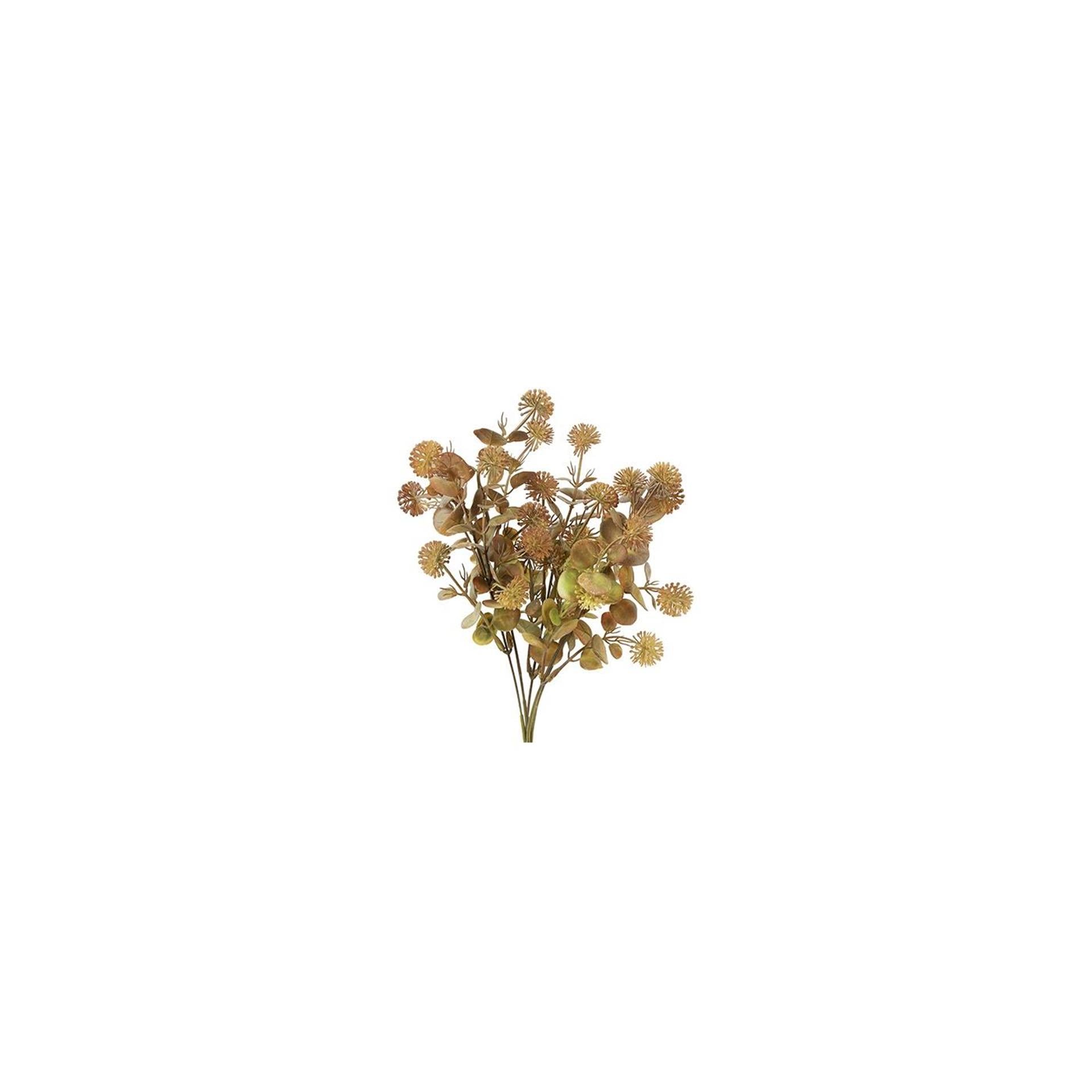 Country field countryfield bouchon de fleur artificielle acaena soie marron clair ø12x35cm