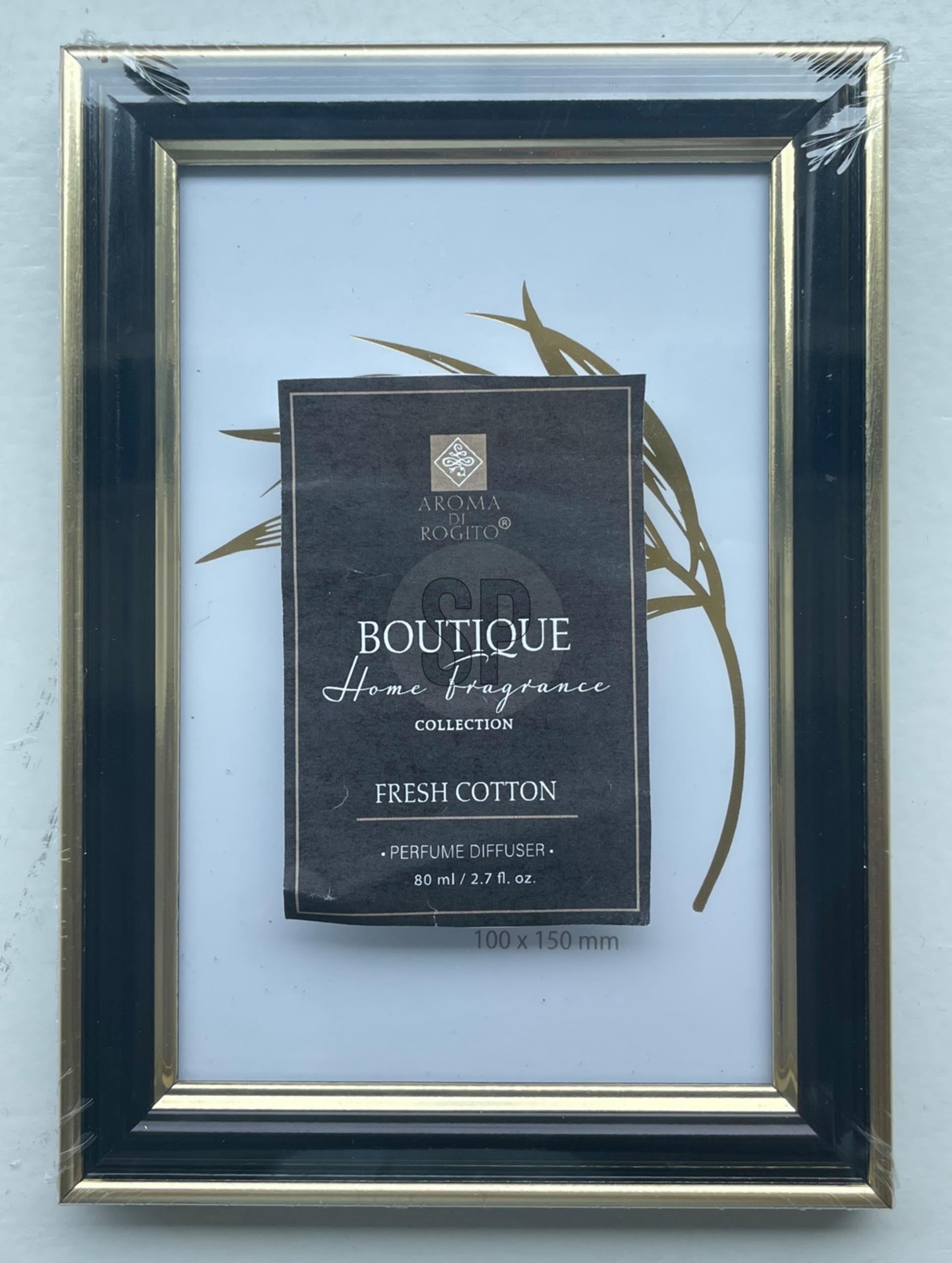 Cadre photo home stylisme plastique noir or 15x20cm