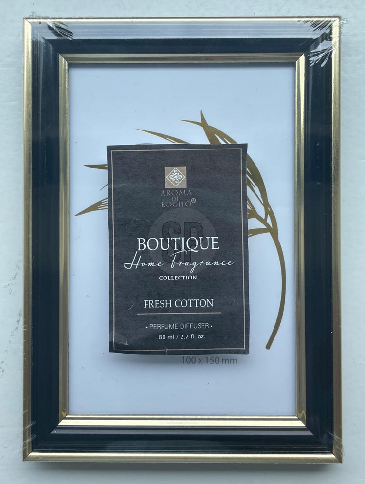 Cadre photo home stylisme plastique noir or 15x20cm