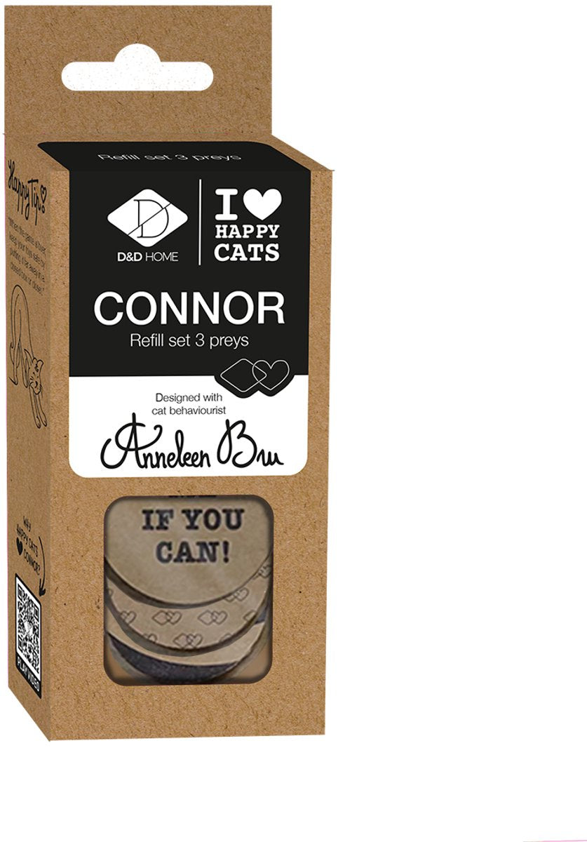 D d home i love happy cats proy recharge set - connor - naturel - beige - 3 pcs