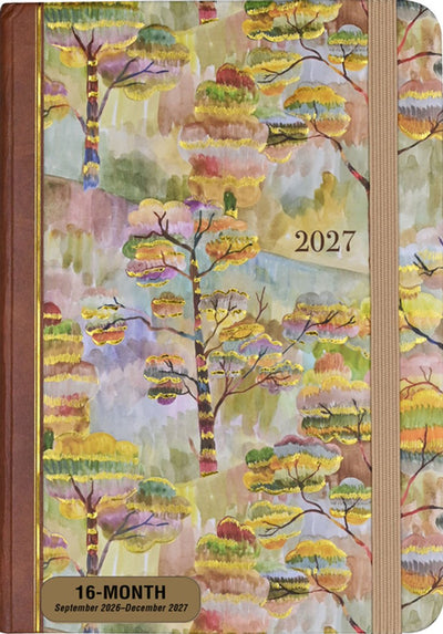 Peter Pauper aquarelle paysage d'arbres agenda 16 mois 2027