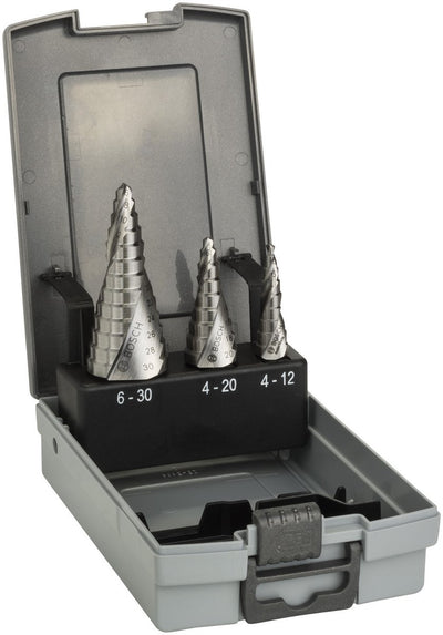 Bosch 3 forets étagés HSS 4-12, 4-20, 6-30 mm
