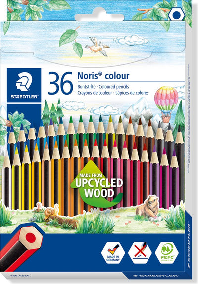 Staedtler noris color crayon de couleur en bois recyclé - set 36 pcs