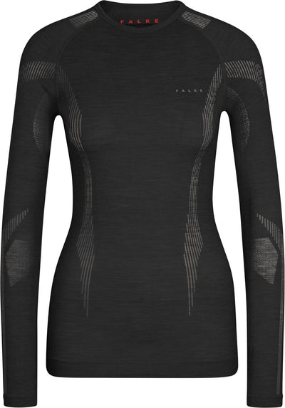 Falke Wool-Tech Chemise à manches longues fonctionnelle en laine à séchage rapide pour femme noir - taille XL