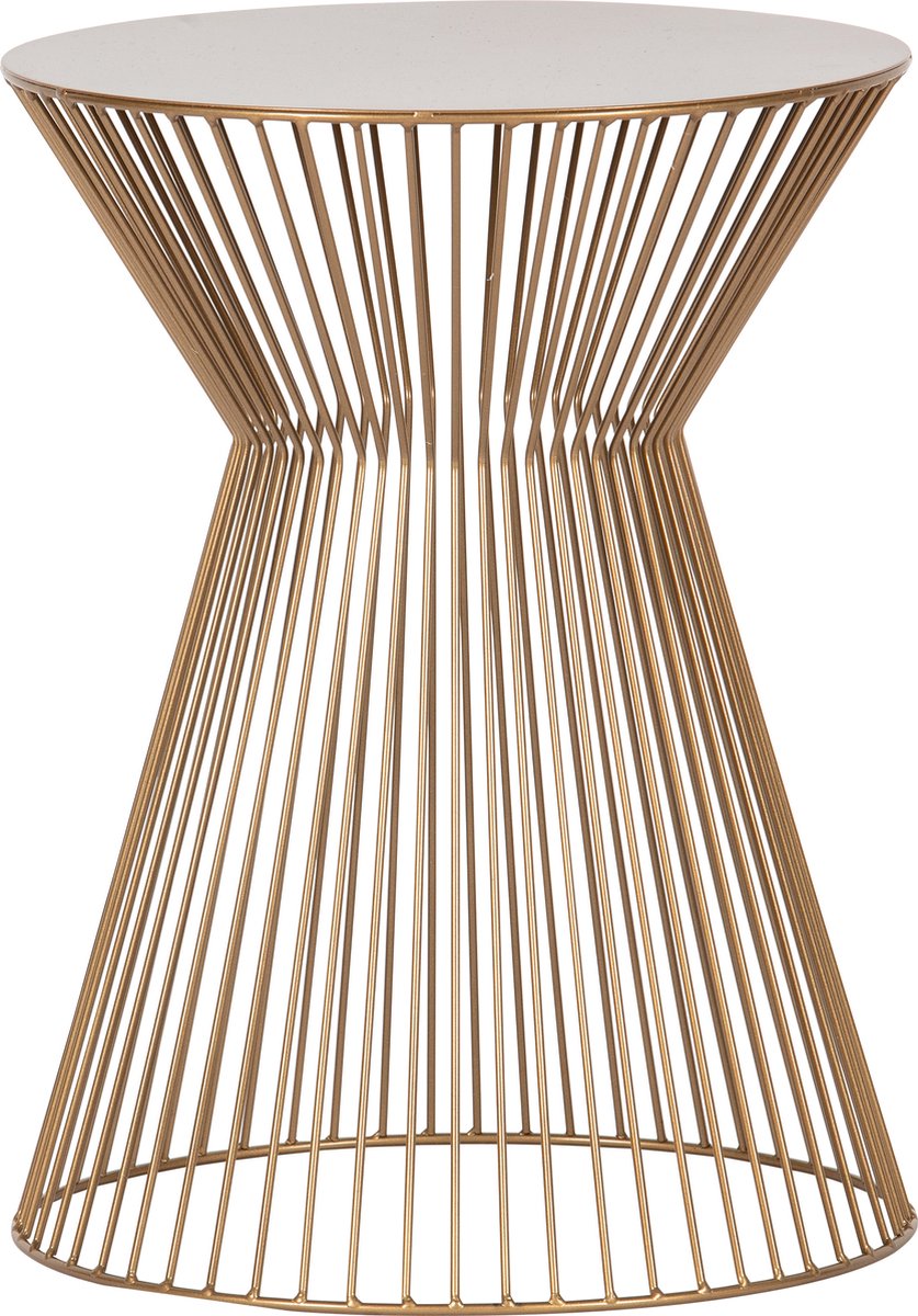 Table d'appoint Woood suus - métal - or - 46xø35
