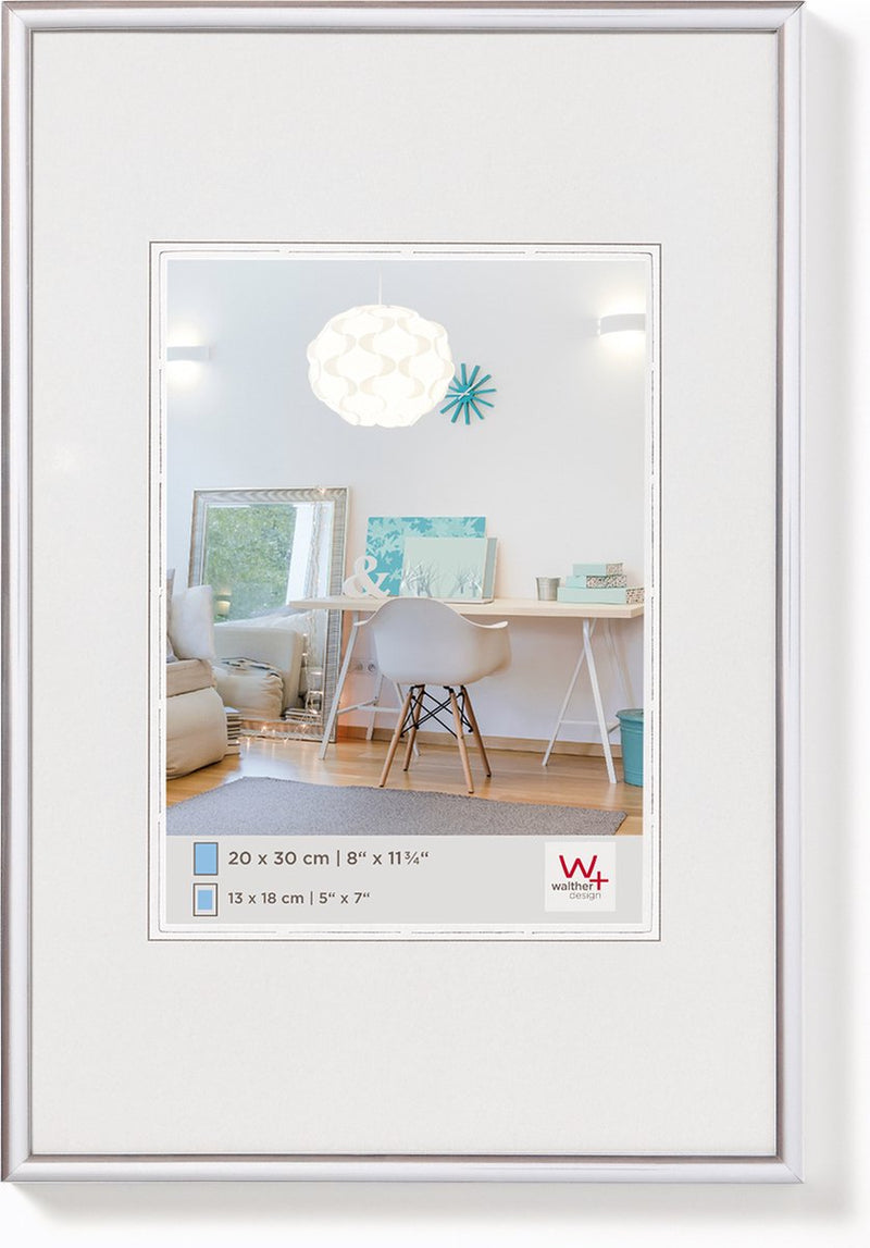 Walther new lifestyle - cadre en plastique - format photo 40x50 cm - argent